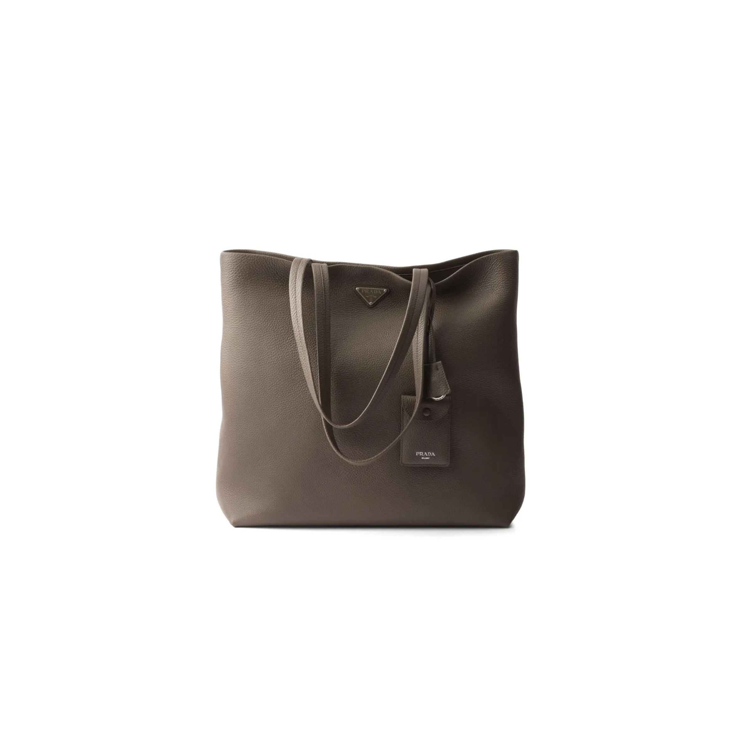 Pra*a leather tote 2vg130 (38*37*12cm)